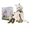 Аниме Фигурка Arknights Кальцит Милая Девочка с Кошачьими Ушками Сидит ПВХ Серия Игр Пресс для Лапши Быстрого Приготовления Коллекция Аниме Персонажей 10СМ