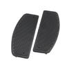 Hard Rubber Motorcycle Floorboard Insert Pair, Ribbed Front Replacement Pads, D-Shape Black Set, Left Right Pads, 30cm/11.8inch x 10.5cm/4.1inch