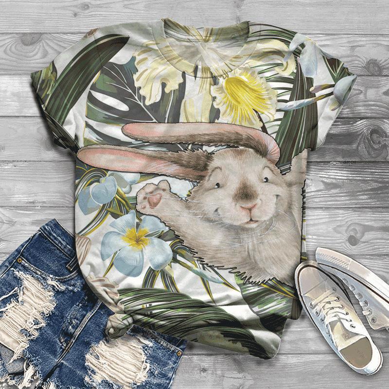 Летняя Новая Городская Женская Повседневная Футболка С Коротким Рукавом С Круглым Вырезом И 3D-Принтом Свободного Кроя В Ретро Стиле