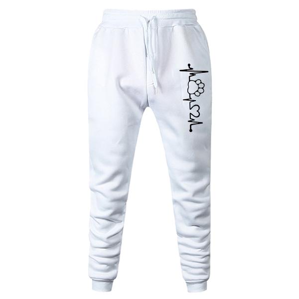 Весна-Осень женские кошачьи лапы любовь брюки с эластичной резинкой на талии спортивные брюки брюки с принтом брюки для отдыха для женщин