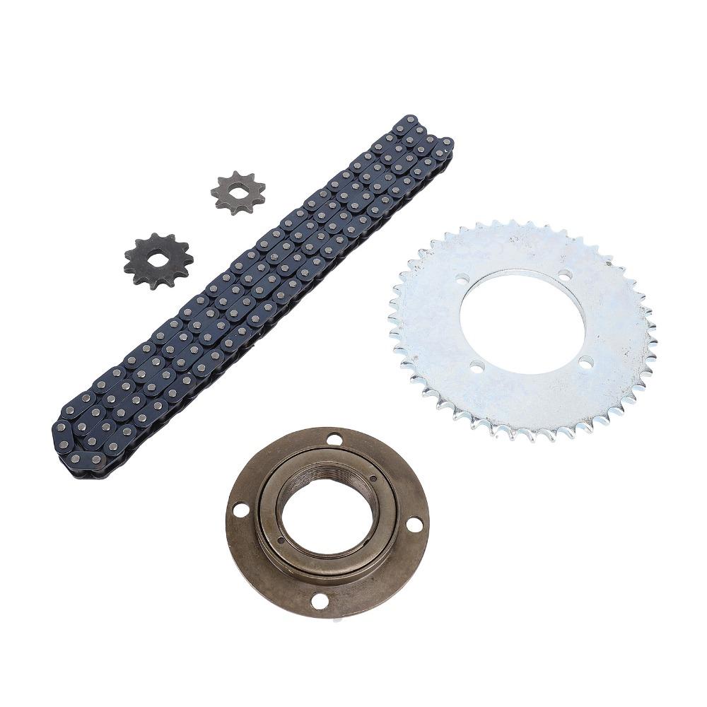 116 Links Chain T8F Gear Chain Set 44T Rear Sprocket Front and Rear Sprocket Kit Go Kart