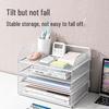 Deli 3-Tier Foldable Metal Desk File Organizer
