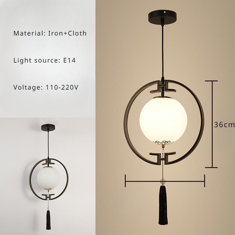 Китайский Фонарь Люстра Железная Ткань Ресторан Подвесной Светильник Скандинавский Домашний Декор Спальня Доска Балкон Коридор Бар Светодиодные Огни