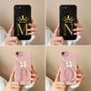 For Apple iPhone 7 8 6 Plus 11 12 Pro Max Mini X XR SE XS Phone Cases Fashion Crown Letters Patterns Liquid Silicone Anti Slip Housing For Apple Shell