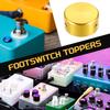 uxcell 12pcs Foot Switch Guitar Pedal Button Metal Foot Switch Top Covers for Guitar Effect Pedal Gold Toppers, Caps, 3/8" Buttons,