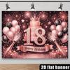1pc 18th Birthday Ceremony Background Banner suitable for birthday celebrations festival gatherings and anniversaries