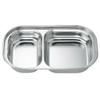 Heart To Heart 2-piece Snack Plate, Silver, 1 Piece, Popular Korean Parenting Items