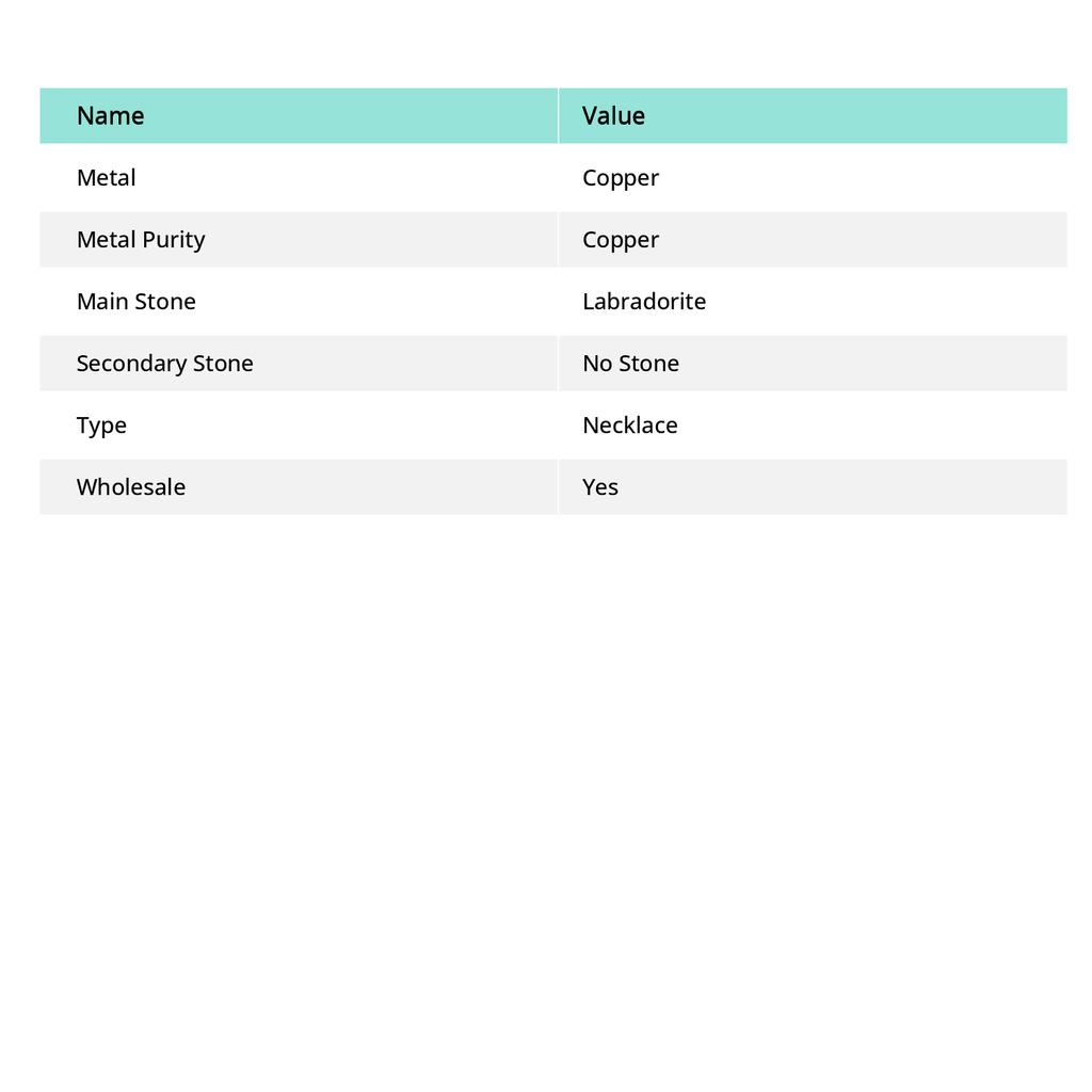 Natural Labradorite Gemstone Handmade Copper Wire Wrap Jewelry Necklace 18" B4r59