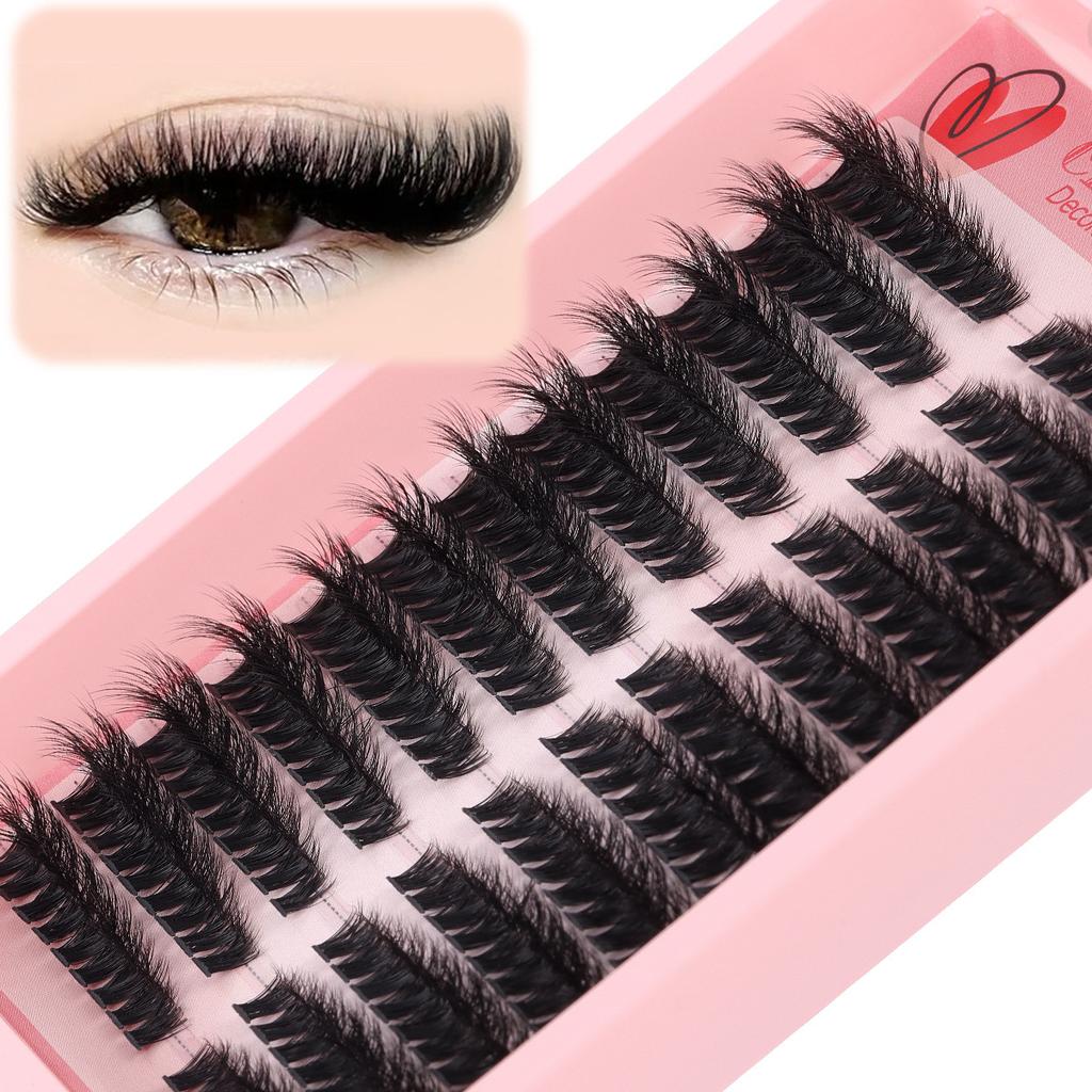 Soft & Natural Segmented False Eyelashes - C Curl, Subtle European/American Style. Choose Your Look for a Big Eye Effect.