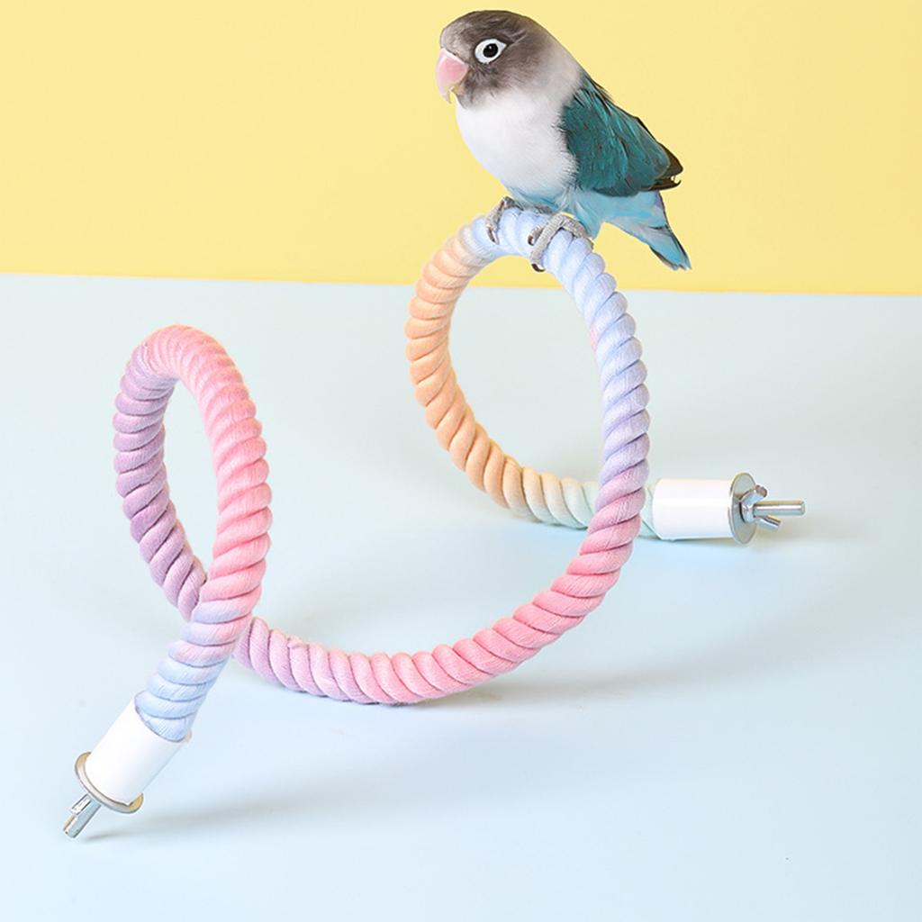 Градиенты Подставка для насеста на веревке для птиц Сгибаемая веревка для лазанья Игрушка для попугаев Кореллы Попугаи Волнистые попугайчики Неразлучники Качели