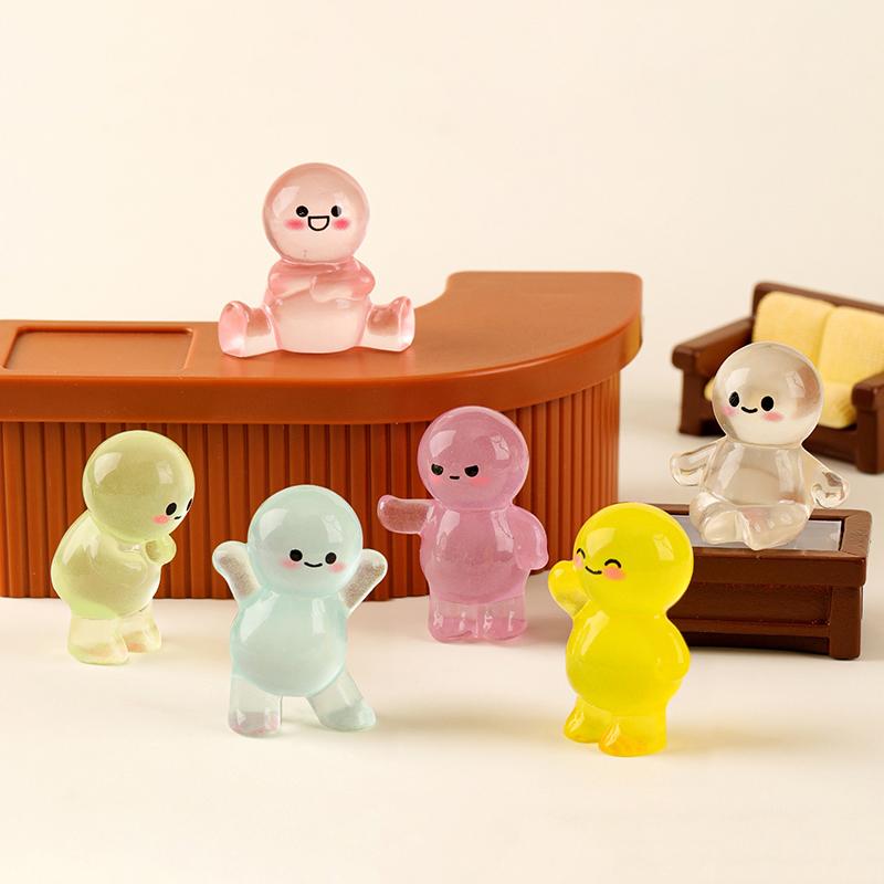 Cartoon Simulation Mini Luminous Miniature Figurine Cute Ornament Kawaii Desktop Diy Home Decoration Children Accessories Gifts