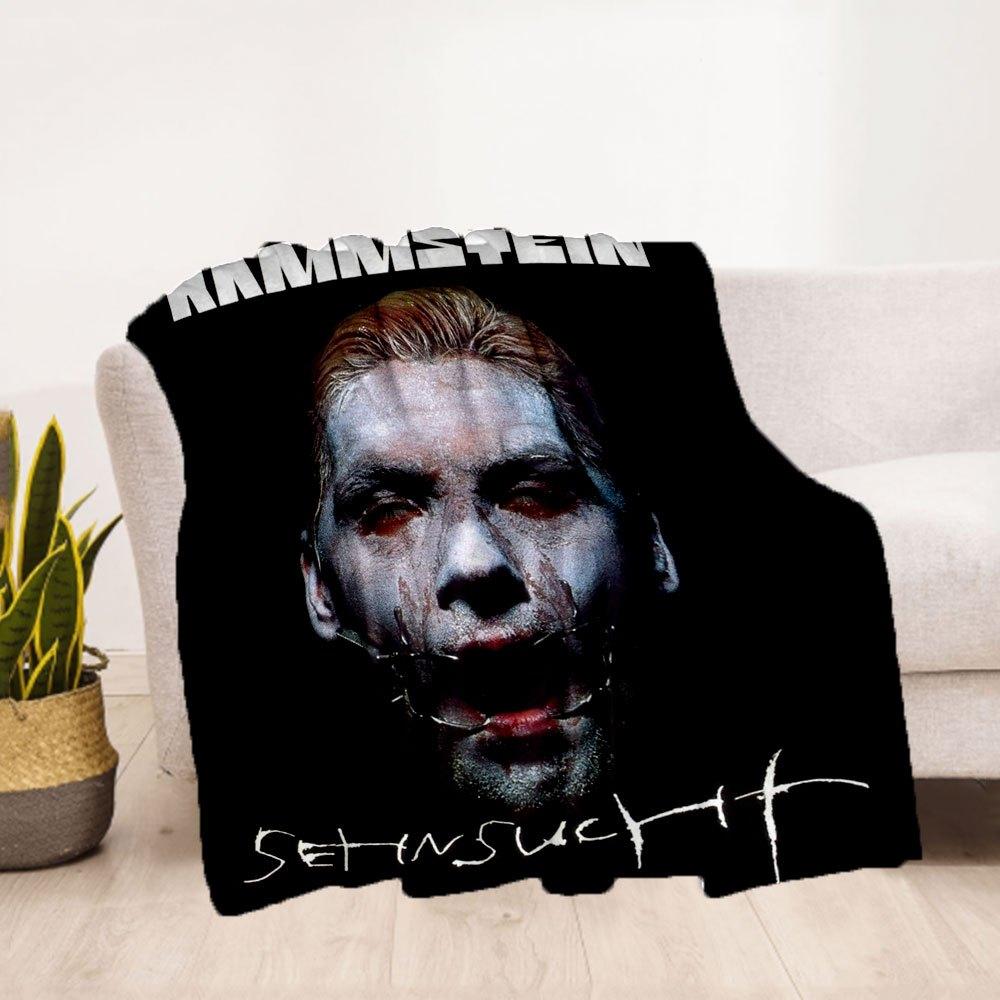 "RAMMSTEIN 'Sehnsucht' Album Cover Artwork T-Shirt"Blanket Flannel Throw Blanket for Sofa, Bed, Travel, Camping, Office, Couch, Chair, And B