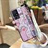 Cartoon Phone Holder Phone Case For TCL 40SE/T610K Wristband Waterproof Durable Soft Case Shockproof Anti-knock Cute