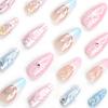24 шт. Новые 3D маникюрные ногти Love Bow Wearing Nail розовые съемные носимые накладные ногти