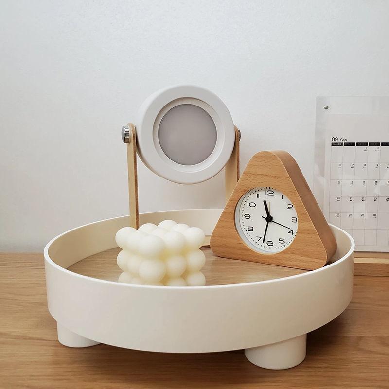 Современный круглый поднос, домашний декор, ваза, органайзер для хранения, декоративная коробка, настольный подсвечник для ароматерапии, офисный декор для рабочего стола