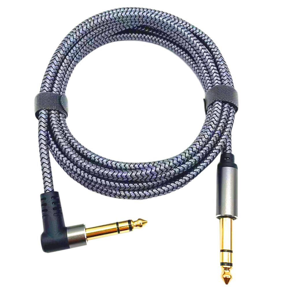 Кабель для гитары 6,35 мм на 6,35 мм 1 м или 2 м Профессиональный медный провод Аудиокабель Разъемы Инструментальный кабель для электрогитары