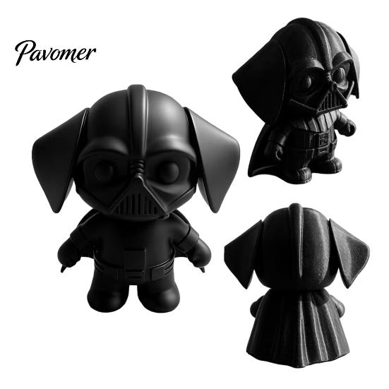 Забавный шлем для собаки, аксессуар, 3D-печатная фигурка вислоухого щенка с плащом, милая скульптура из PLA-материала, статуэтка щенка, креативное животное для дома и офиса