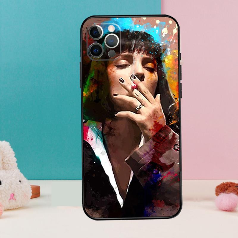 Mia Pulp Fiction Phone Case For iPhone 17 Air 16 14 13 12 11 15 Pro Max 12 13 mini 15 16 Plus 16e Cover Coque