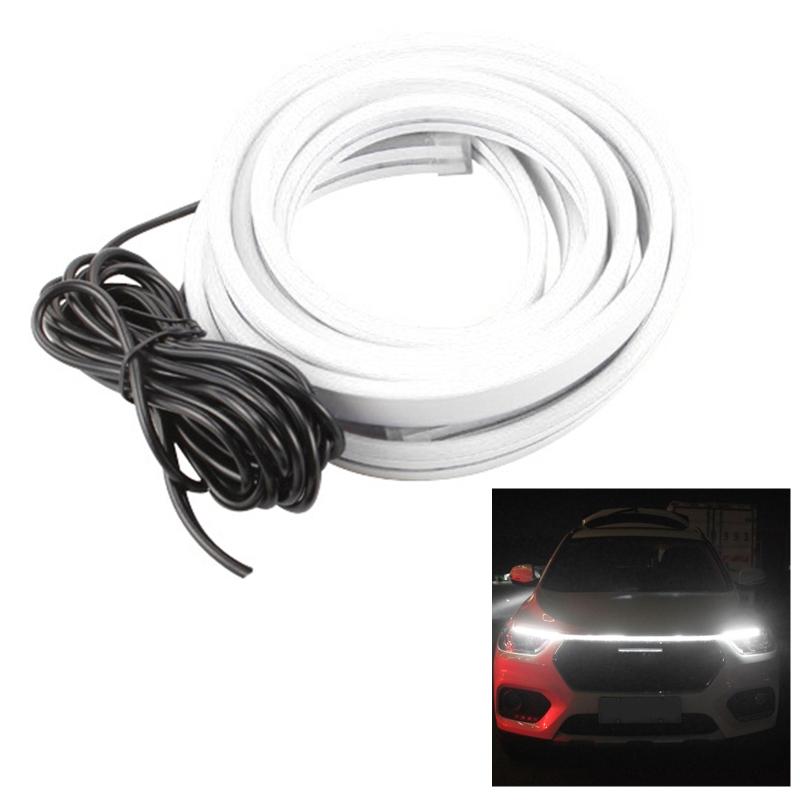 Водонепроницаемая светодиодная лента для капота автомобиля длиной 180 см, дневные ходовые огни, передняя фара сквозного типа