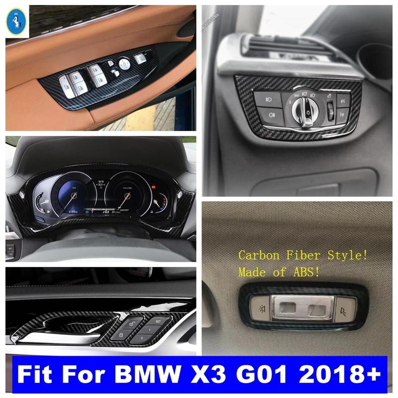 ABS Auto Window Lift / Head Light / Read Lamp / Dashboard Decor Frame Cover Trim Accessories Interior For BMW X3 G01 2018 - 2024
