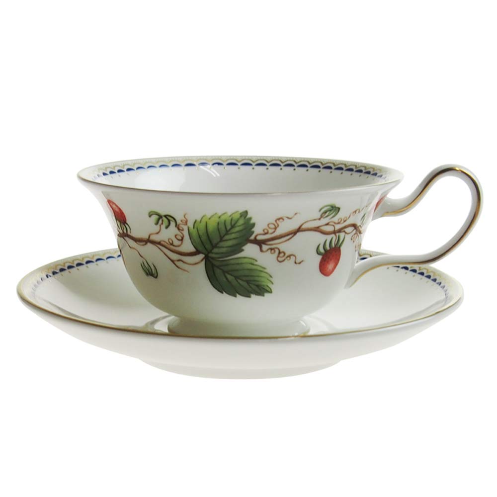 Wedgwood Wild Strawberry Archive Tea Peony Cup_Saucer [Item] 40007435/7434