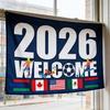 Флаги Америки, Канады, Мексики Флаг Чемпионата мира 2026 Флаг-баннеры Уличные Внутренние Двор Сад Газон Праздничные Баннеры-украшения Вывеска