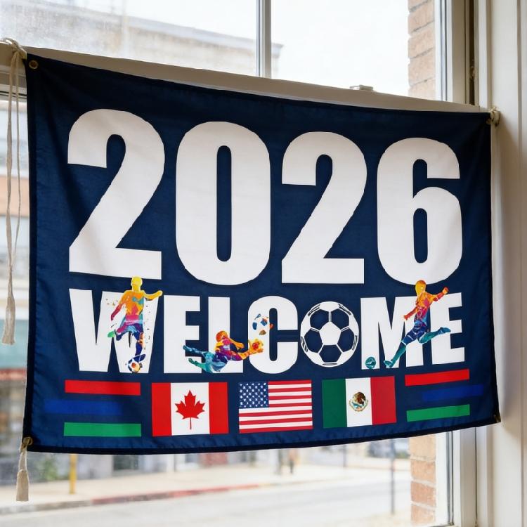 Флаги Америки, Канады, Мексики Флаг Чемпионата мира 2026 Флаг-баннеры Уличные Внутренние Двор Сад Газон Праздничные Баннеры-украшения Вывеска