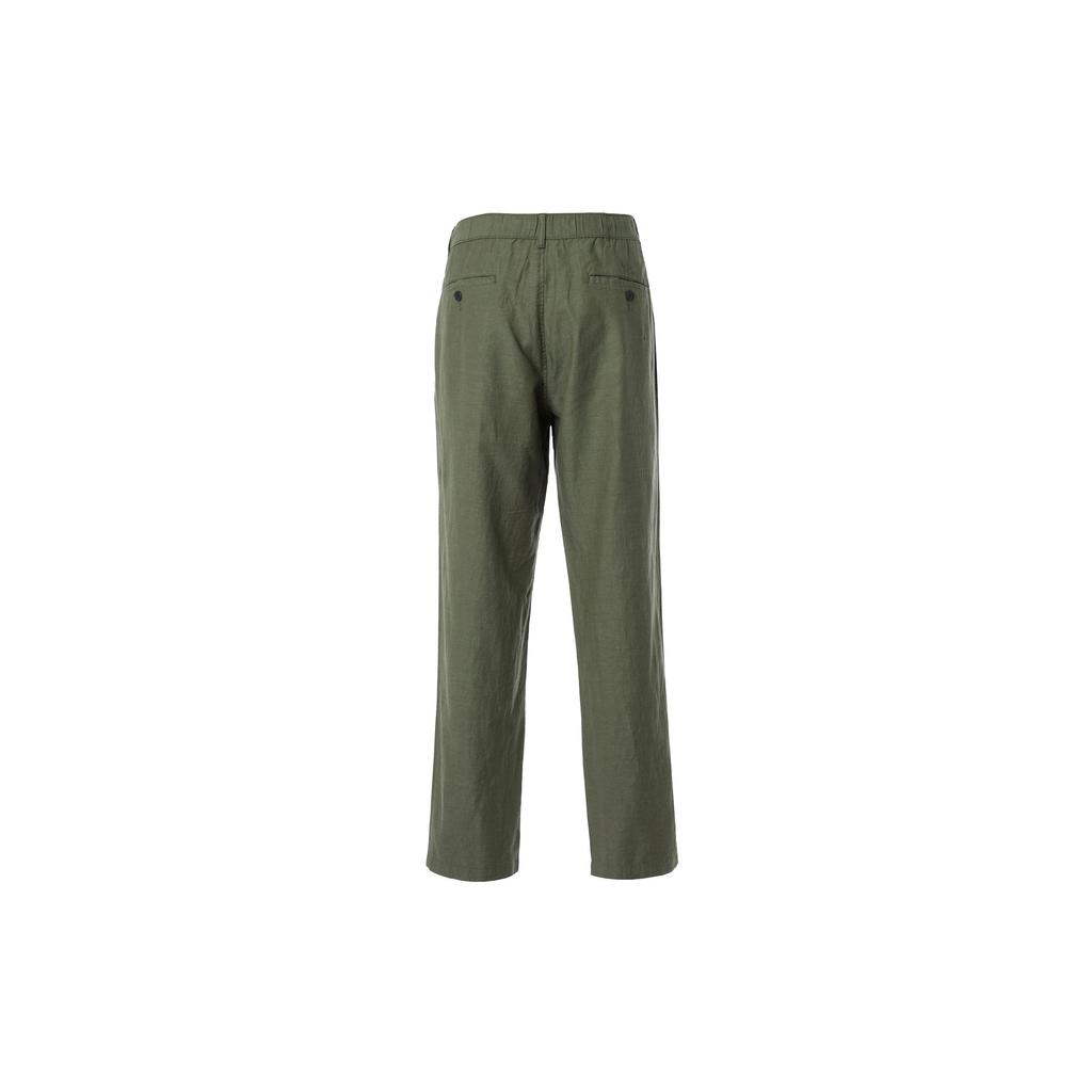 Uniqlo Однотонные свободные прямые повседневные брюки мужские низ Оливковый 455497-56