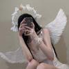 Богиня Перьевая Повязка на Голову Звезда Лолита Резинки для Волос Креативный Обруч для Волос с Крыльями Ангела Дети