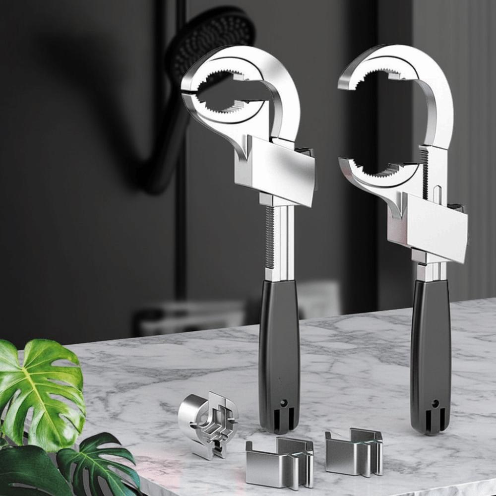 Universal Adjustable Adjustable Wrench 80mm Size Plumbing Wrench Pipe Wrench  Tight Spaces