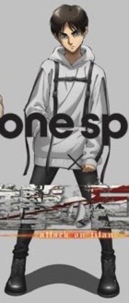 [Б/У] Толстовка с капюшоном на молнии Attack on Titan One Spot, которую носил Эрен, с бирками