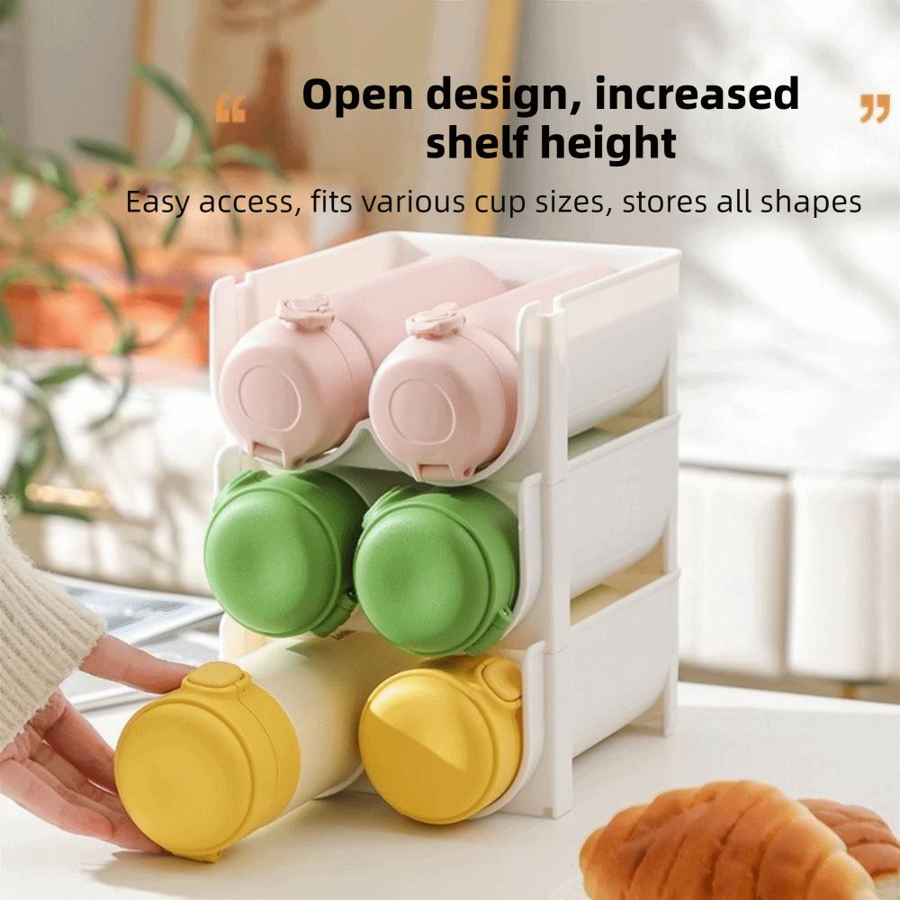 Plastic Cup Storage Rack Anti-Fall Water Bottle Storage Rack Practical Wine Display Rack Kitchen