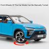 1:24 Сплав NIO ES8 Миниатюрные Модели Игрушечных Машин Металлический Литой Оттягивающийся Звук Свет 6 Открывающихся Дверей Игрушки Транспортные Средства Детские Подарки