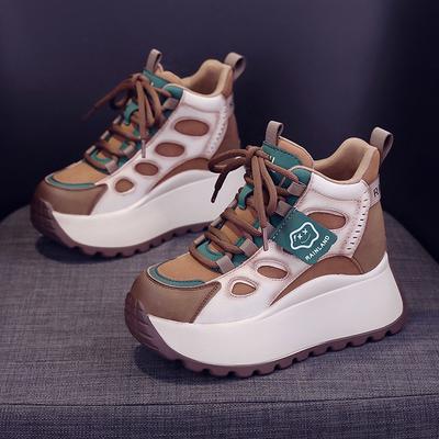 Мода Внутри Увеличенные Папины Кроссовки Женские 2025 Весна и Осень Новые Кроссовки на Платформе Небольшие Универсальные Кроссовки