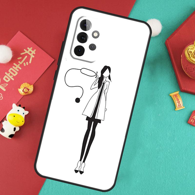 Мультяшный чехол Доктор Медсестра для Samsung Galaxy A34 A54 A14 A15 A25 A35 A55 A53 A33 A13 A52 A32 A12 A51 A71
