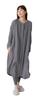 Keratta Maternity Pajama Dress, Loungewear, Front Opening, Charcoal