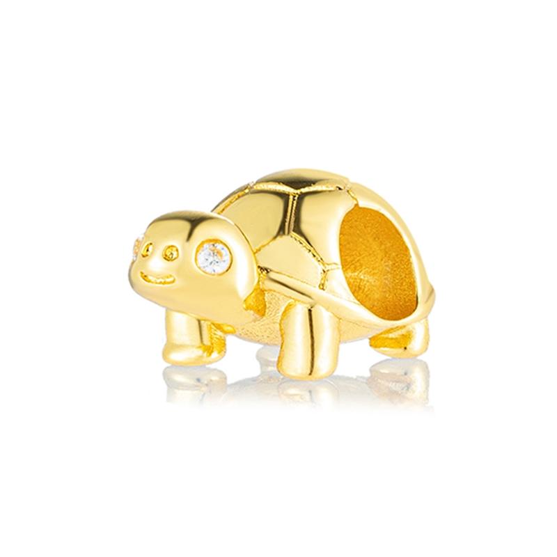 НОВЫЕ блестящие круглые бусины-шармы с позолотой, подходят для оригинального серебряного браслета, DIY украшения, подарок, бант, двойное сердце, подвеска