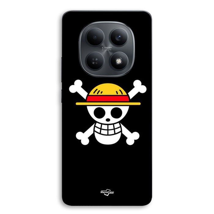 Coque de téléphone - MANIACASE - Xiaomi Redmi Note 15 5g - Silicone TPU - Noir - Drapeau One Piece Pirate