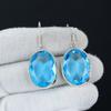Серьги с драгоценными камнями Swiss Blue Topaz, серьги из стерлингового серебра 925 пробы, серьги-подвески из серебра ручной работы в стиле бохо, подарки на День благодарения