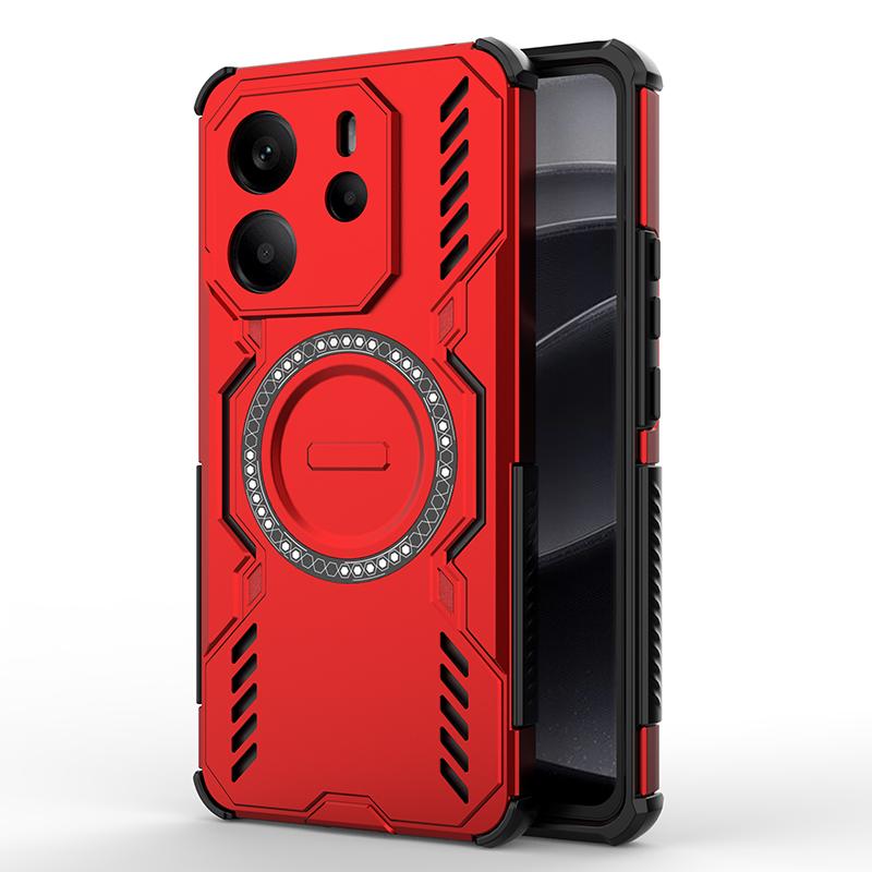 Armor Case For Redmi Note 14 4G 5G Magnetic Adsorption Wireless Charge Back Cover For Redmi Note 14 Pro 4G 5G Plus 5G Phone Case