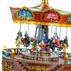 Электрическая рождественская карусель, 30 см, музыкальная шкатулка с подсветкой, вилка США, 110 В, рождественский орнамент