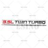 Car Styling 3.5L Twin Turbo 3D Metal Alloy Adhesive Emblem Sticker Car Body Badge