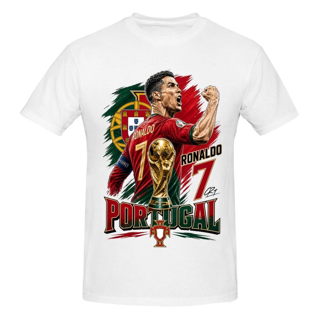 Футболка Португалии Cr7 Графические футболки Y2k Подарки С круглым вырезом Унисекс Wounisex Футболка Одежда