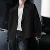 Men Notched Lapel Long Sleeve Jackets Casual Loose Cargo Coats