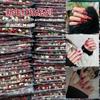 Whole Pack New Year'S Christmas Small Big Red Flat Bottom Special-Shaped Diamond Nail Art Nail Ornament Red Special-Shaped Diamond