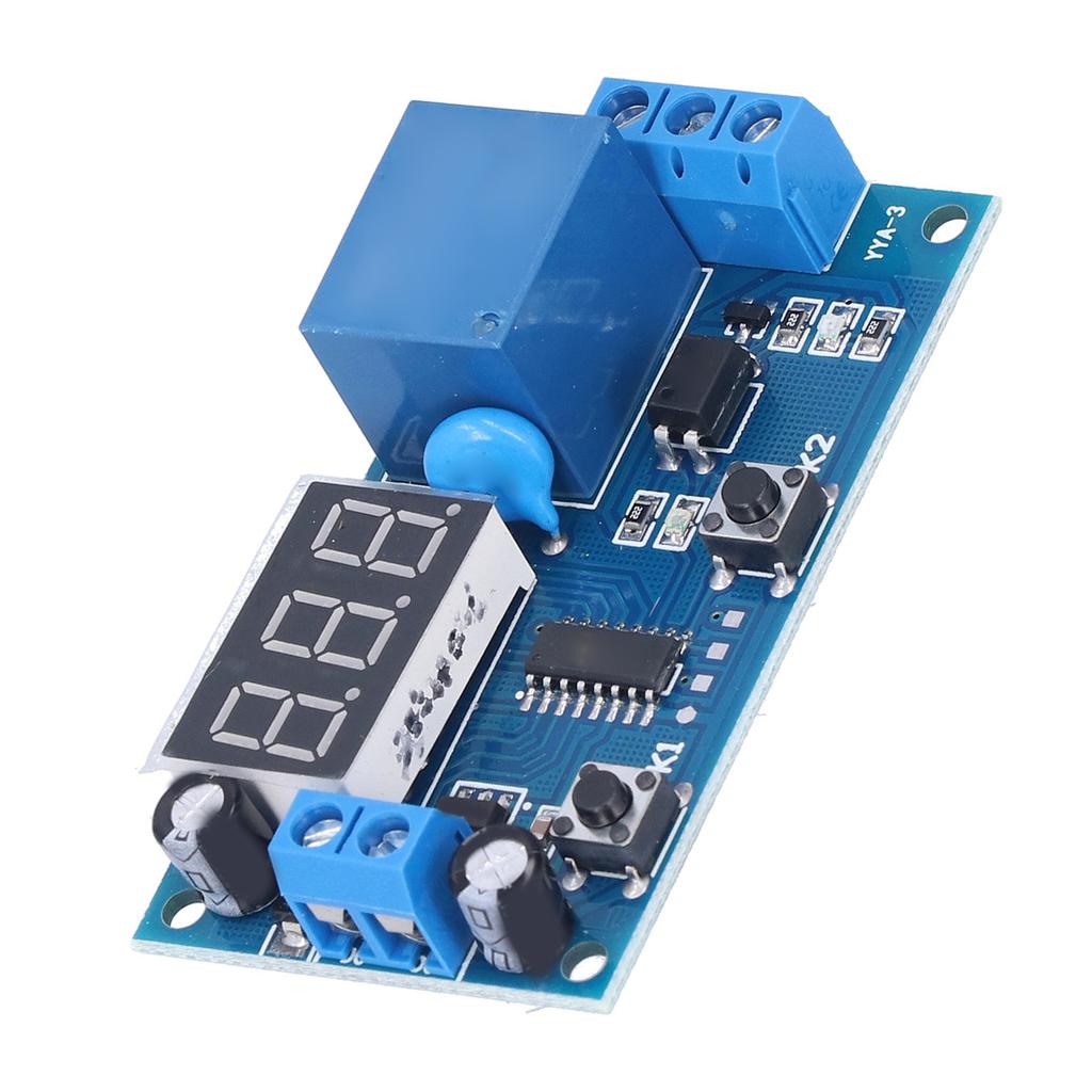 Модуль контроллера таймера реле задержки времени, регулируемый переключатель обратного отсчета 12 В