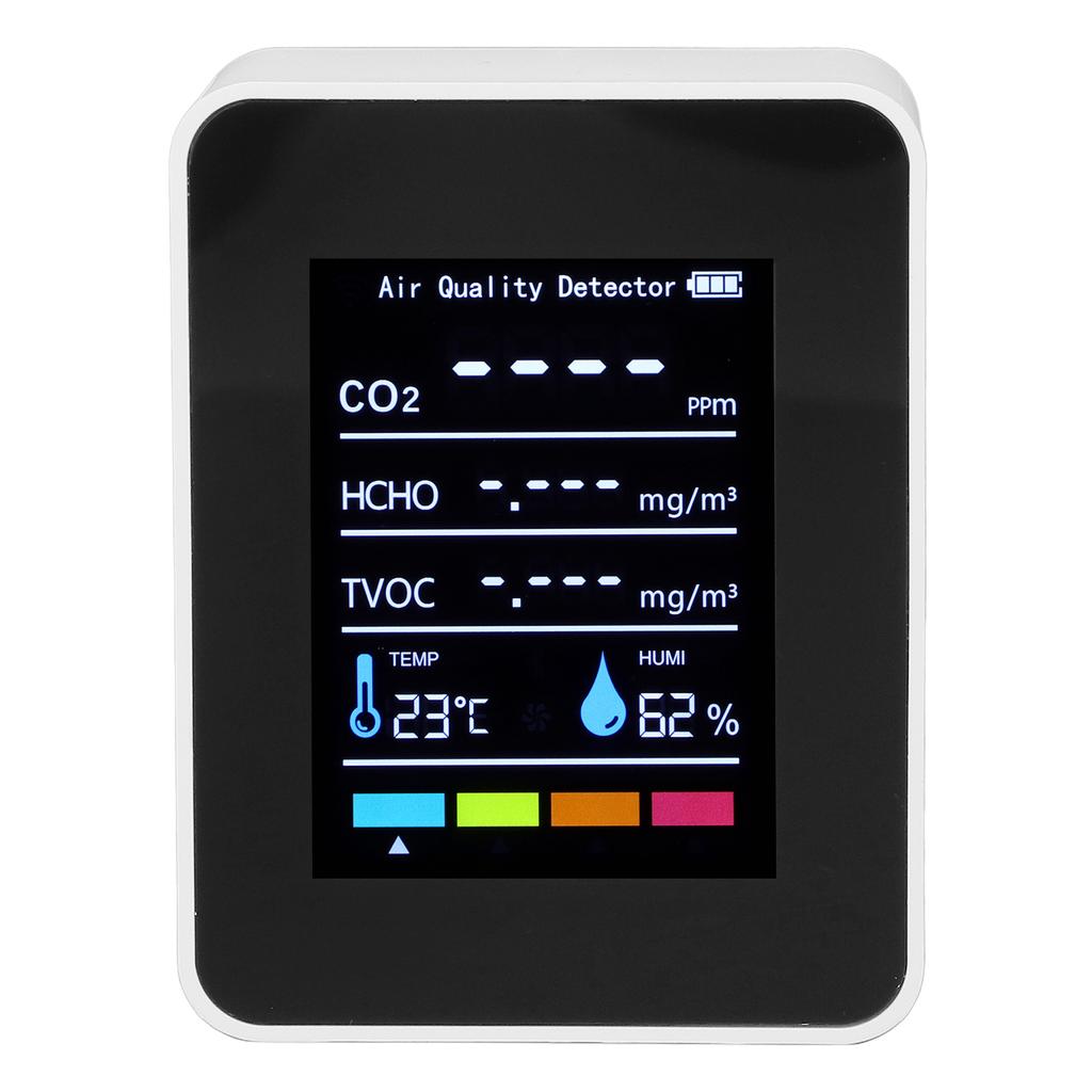 Air Quality Monitor White Semiconductor High Resolution Adjustable Brightness CO2 Detection Sensor