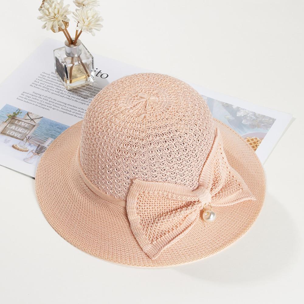 Breathable Big Brim Knit Sun Hats Big Brim Sun Hats Foldable Sunscreen Cap  Summer