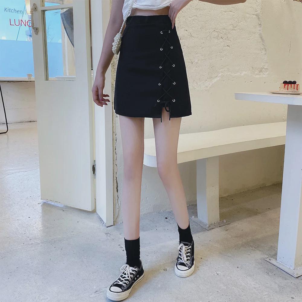 New Black A-Line High Waist Skirts for Women and Girls - Spring & Summer Design