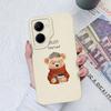 Чехол для OPPO Realme Realme GT Neo2 3 5 C30 C31 C33 C35, милый модный защитный чехол с изображением медведя, мягкий жидкий силикон для Realme C11 C12 C20, основной бампер